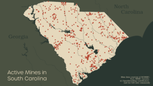 Map of Mines in South Carolina